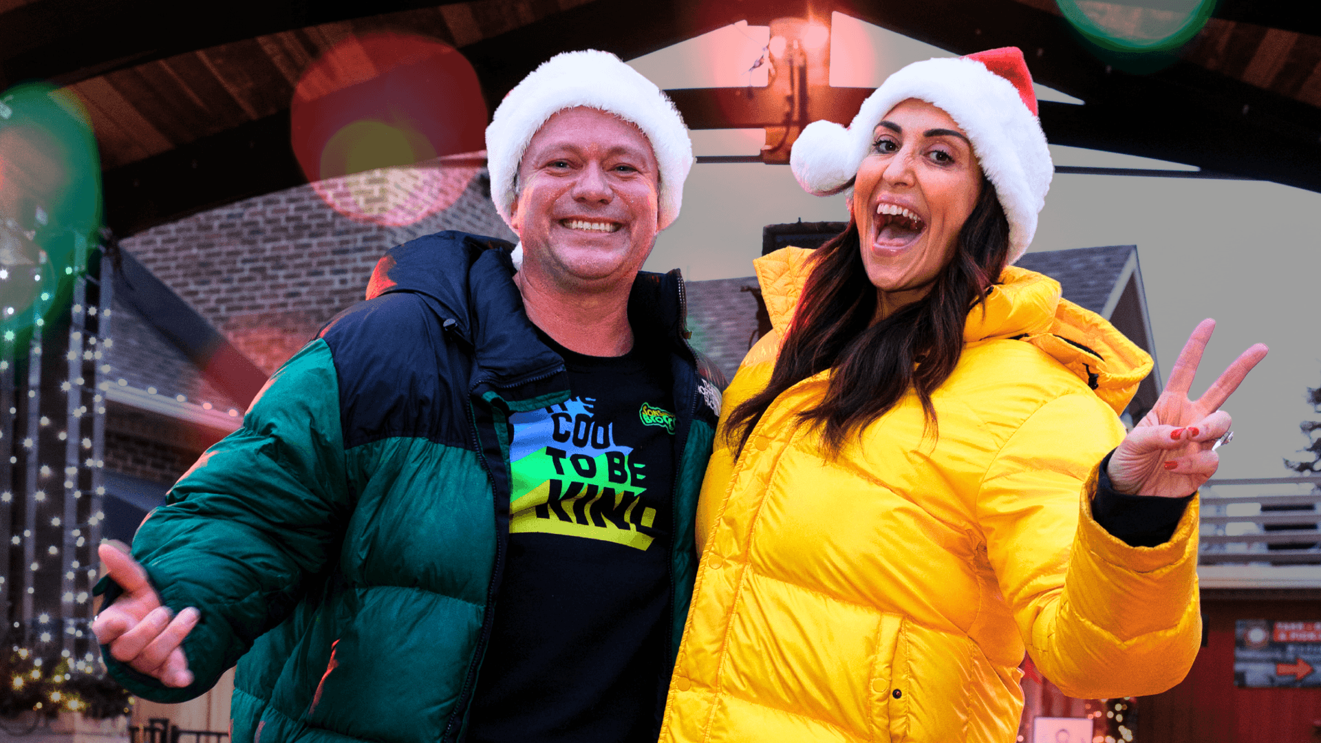 JUNO-nominated kids music duo, Sonshine & Broccoli, performing live on the Subaru Stage during Holiday Magic.